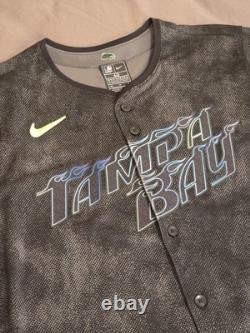 Authentic MLB Tampa Bay Rays Vapor Elite City Connect Jersey Size40 Rare limited