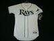 Authentic Majestic 40 Medium Tampa Bay Rays White, Cool Base On Field, Jersey
