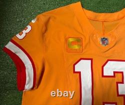 Authentic Mike Evans Buccaneers 2025-26 Creamsicle Nike Fuse Elite Jersey 48/XL