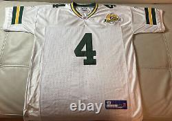 Authentic Sewn Reebok Brett Favre Green Bay Packers 50 Year Patch Jersey Sz 54