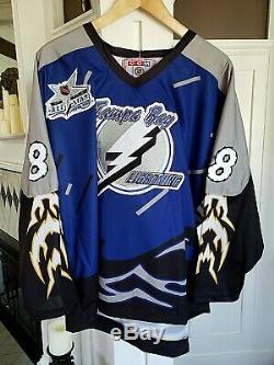 1999 Tampa Bay Lightning 3rd Alternate Storm Jersey - Vinny Lecavalier  rookie number 1999 ASG Patched - Customized by First Line Jerseys 🔥⚡ :  r/hockeyjerseys