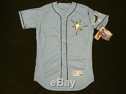 Authentic Tampa Bay Rays 2019 Limited Edition LIGHT BLUE Flex Base Jersey 42