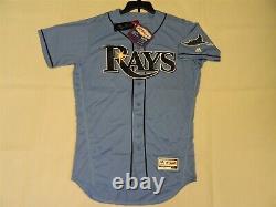 Authentic Tampa Bay Rays Alternate LIGHT BLUE Flex Base Jersey 46