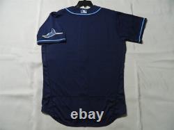 Authentic Tampa Bay Rays Elite Flex Base Alternate Navy Blue Jersey 40 Reg. $332