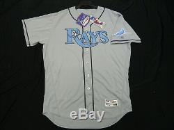 Authentic Tampa Bay Rays Fathers Day FLEX BASE Jersey RARE! Gray 52