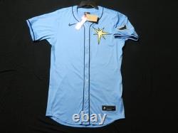 Authentic Tampa Bay Rays Vapor Elite Alternate Light Blue Jersey 52 Reg. $355