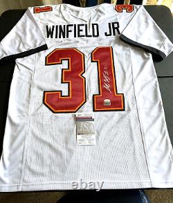 Autographed Antoine Winfield Jr Tampa Bay Bucs White Football Jersey XL JSA COA