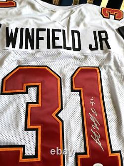 Autographed Antoine Winfield Jr Tampa Bay Bucs White Football Jersey XL JSA COA