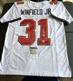 Autographed Antoine Winfield Jr Tampa Bay Bucs White Football Jersey XL JSA COA