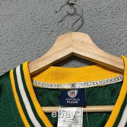 Autographed Green Bay Packers #50 AJ Hawk Reebok Jersey Men 52 Green NFL