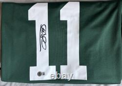Autographed Green Bay Packers Jayden Reed #11 Nike Green Official NFL Jersey