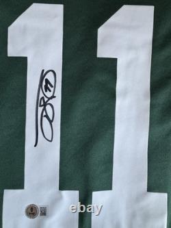 Autographed Green Bay Packers Jayden Reed #11 Nike Green Official NFL Jersey