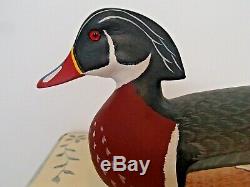 Barnegat Bay rig mate pair of Wood Duck decoys by Harry V. Shourds Tuckerton NJ