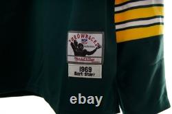 Bart Starr #15 Green Bay Packers 1969 Throwback Mitchell & Ness NWT Size 48 L