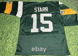 Bart Starr Custom Green Bay Packers 3/4 Sleeve G Jersey G Sl