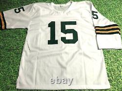 Bart Starr Custom Green Bay Packers 3/4 Sleeve W Jersey