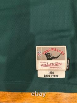 Bart Starr Green Bay Packers Jersey Mitchell & Ness Sz L/44 NWT