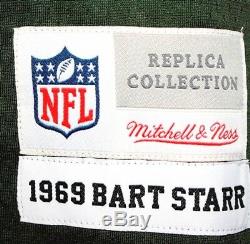 Bart Starr Green Bay Packers NFL Mitchell & Ness Premier Jersey Green