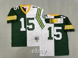 Bart Starr Green Bay Packers Split Football Jersey NWT Multiple Sizes