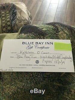 Blue Bay Inn One Night Stay GIFT CERTIFICATE Atlantic Highlands NJ 07716