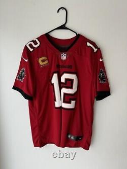 Brady (12) Tampa Bay Buccaneers Red Nike NFL Limited Captain Jersey BNWT Sz L