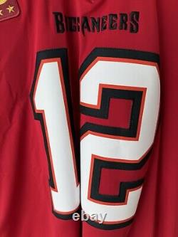 Brady (12) Tampa Bay Buccaneers Red Nike NFL Limited Captain Jersey BNWT Sz L