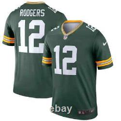 Brand New 2021 NFL Aaron Rodgers Green Bay Packers Nike Legend Player Jersey NWT