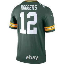 Brand New 2021 NFL Aaron Rodgers Green Bay Packers Nike Legend Player Jersey NWT