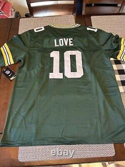 Brand New Stitched Green Bay Love Green 2x Jersey