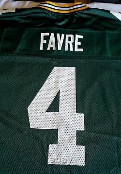 Brand new vintage NFL Equipment brand FAVRE #4 Green Bay Packers jersey in 2XL