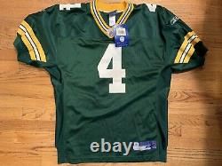 Brett Farve Reebok Pro Authentic Green Bay Packers Home Green Jersey Size 46 NWT