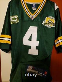 Brett Favre 2007 Green Bay Packers Authentic Home NFL Game Jersey Size 52