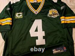 Brett Favre 2007 Green Bay Packers Authentic Home NFL Game Jersey Size 52