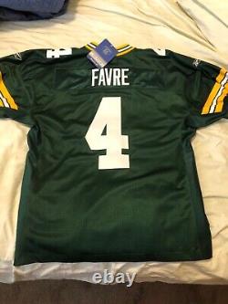 Brett Favre Authentic NEW w tags Reebok Green Bay Packers jersey Men's 48