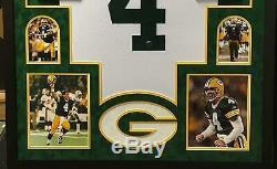 Brett Favre Green Bay Packers Autograph Signed Custom Framed Jersey Suede Matted