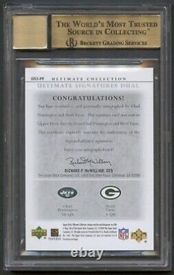 Brett Favre + Pennington 2004 Upper Deck Ultimate Dual Auto /50 Bgs 9.5/10 Rare