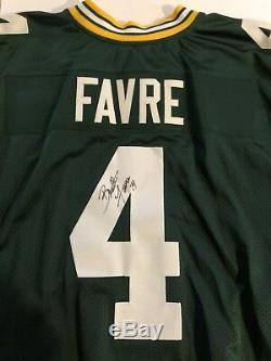 Brett Favre Signed Autograph Green Bay Packers #4 Size 54 NFL Authentic Jersey