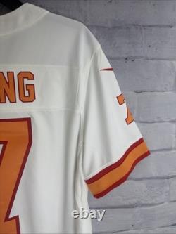 Bucky Irving #7 Vapor FUSE Jersey White Tampa Bay Buccaneers Men's L NWT