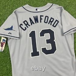Carl Crawford Tampa Bay Rays Majestic Authentic MLB Jersey Size 52 NEW