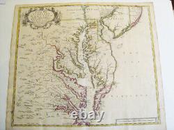 Chesapeake Bay, Virginia, Maryland, New Jersey. Original Map. John Senex London