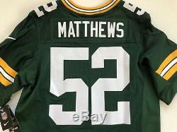 Clay Matthews Green Bay Packers Nike Elite Authentic On-Field Jersey 44 Large