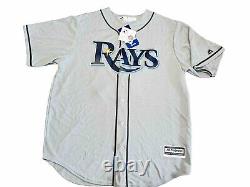 Corey Dickerson Signed Tampa Bay Rays Mlb Size Large Gray Blue Nwt