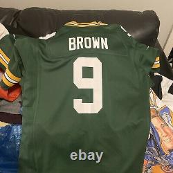 Custom NFL Green Bay Packers Jersey New With Tags Brown Kids XL