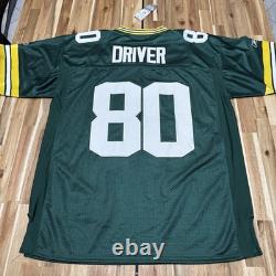Donald Driver Jersey Mens 50 Reebok Green Bay Packers Authentic Stitched NWT