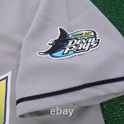 Evan Longoria 1999 Tampa Bay Devil Rays Men's Grey Road Throwback Jersey