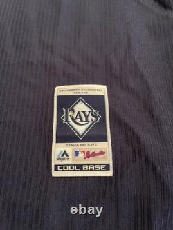 Evan Longoria #3 Tampa Bay Rays Authentic Majestic On-Field BP/ST Jersey 48/XL