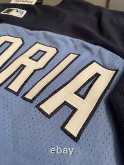 Evan Longoria #3 Tampa Bay Rays Authentic Majestic On-Field BP/ST Jersey 48/XL