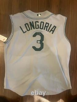 Evan Longoria Autographed Tampa Bay Rays Majestic Authentic Jersey NWT RARE