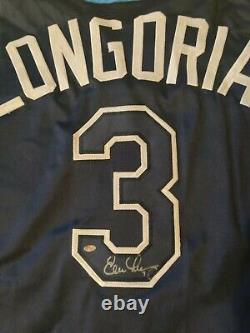 Evan Longoria Signed COA Tampa Bay Rays Jersey PRO STYLE 3×All-Star SZ XL #3