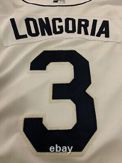 Evan Longoria Tampa Bay Rays Majestic Jersey Mens Sz 52 White